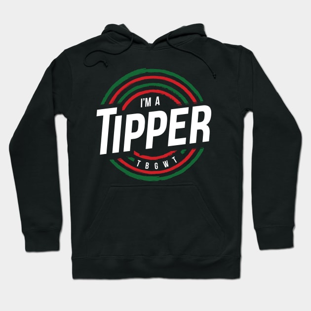 TBGWT Tipper Logo Black And Green Hoodie by The Black Guy Who Tips Podcast